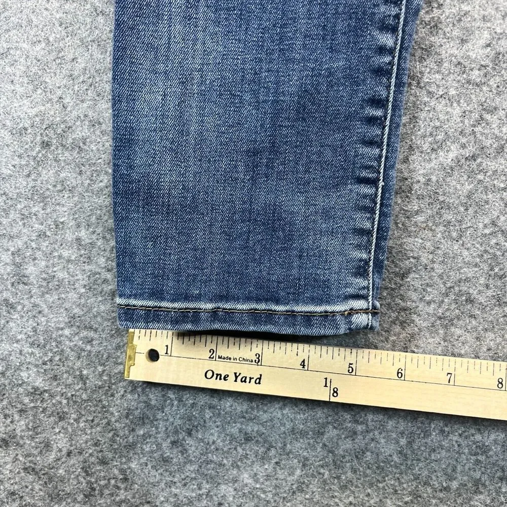 Mavi Jeans Women's 27 Angie‎ Mid Rise Slim Straight Distressed Denim Pants